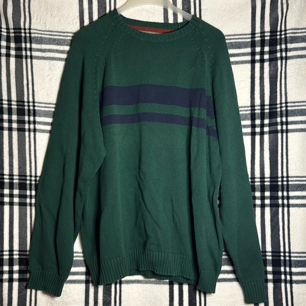 Men’s Green striped sweater